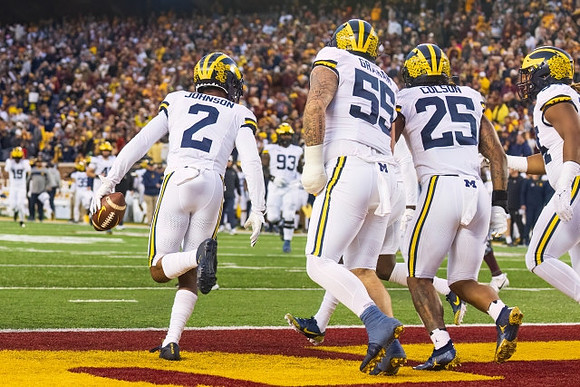 Will Johnson (2), Joey Klunder (93), Mason Graham (55), Junior Colson (25), and Kris Jenkins (94)