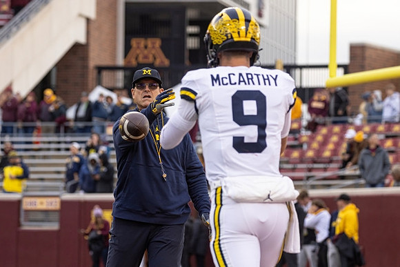 Jim Harbaugh and J.J. McCarthy (9)