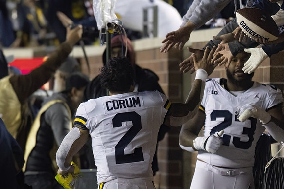 Blake Corum (2) and CJ Stokes (23)