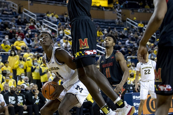 Moussa Diabate (14) and Caleb Houstan (22)