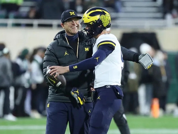 Jim Harbaugh and J.J. McCarthy (9)