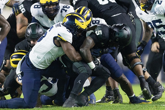 Josaiah Stewart (5), Kenneth Grant (78), Derrick Moore (8), and Junior Colson (25)