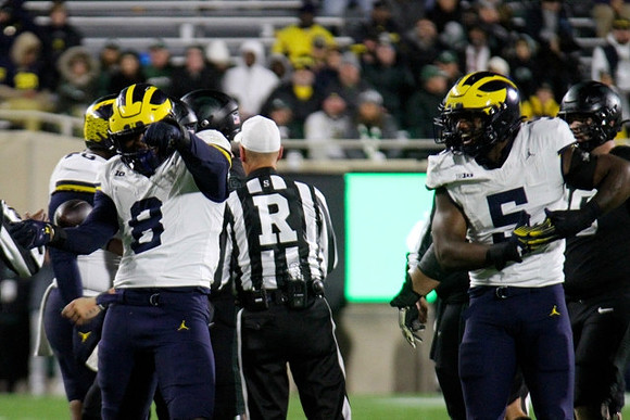 Derrick Moore (8) and Josaiah Stewart (5)