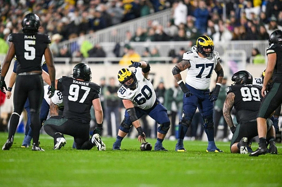 Zak Zinter (65), Drake Nugent (60), Trevor Keegan (77), and LaDarius Henderson (73)