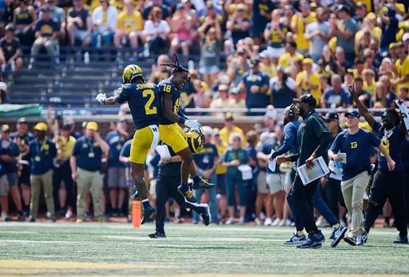 Will Johnson (2) and Ja'Den McBurrows (18)