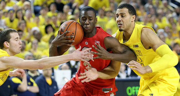 Nik Stauskas (11) and Jordan Morgan (52)