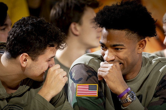 Ian Burns (14) and Jace Howard (25)
