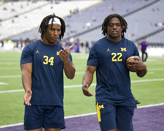 Leon Franklin (34) and Tavierre Dunlap (22)