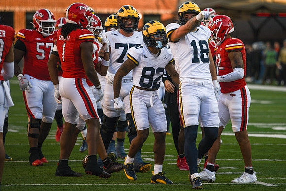 Trevor Keegan (77), Semaj Morgan (82), and Colston Loveland (18)