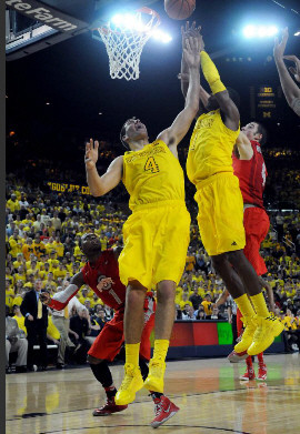 Mitch McGary (4) and Glenn Robinson III (1)