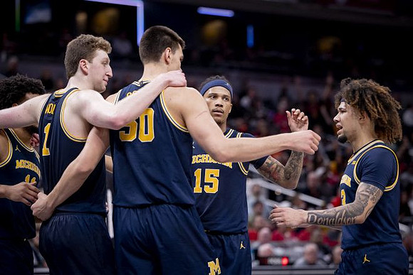 Roddy Gayle Jr. (11), Danny Wolf (1), Vladislav Goldin (50), Rubin Jones (15), and Tre Donaldson (3)
