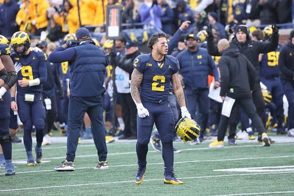 J.J. McCarthy (9) and Blake Corum (2)