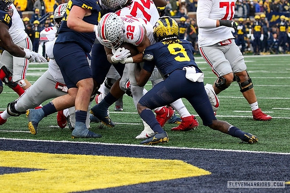 Ernest Hausmann (15), Mason Graham (55), and Rod Moore (9)
