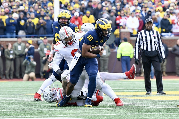 Alex Orji (10) and Drake Nugent (60)