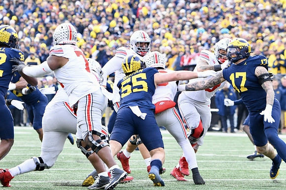 Jaylen Harrell (32), Mason Graham (55), and Braiden McGregor (17)