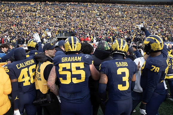 Cameron Calhoun (46), Mason Graham (55), Keon Sabb (3), and Kenneth Grant (78)