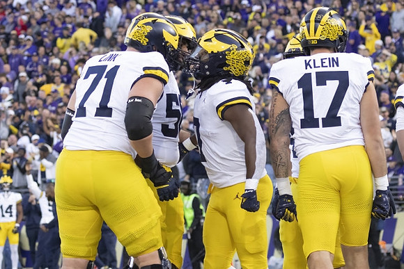 Evan Link (71), Giovanni El-Hadi (58), Donovan Edwards (7), and Marlin Klein (17)