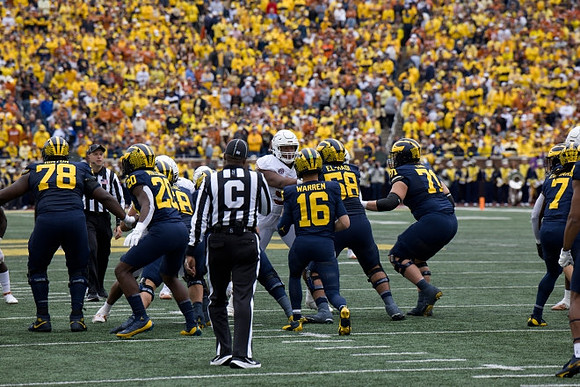 Myles Hinton (78), Kalel Mullings (20), Davis Warren (16), Giovanni El-Hadi (58), Evan Link (71), and Donovan Edwards (7)
