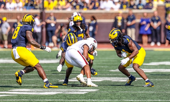 Derrick Moore (8), Makari Paige (7), Ernest Hausmann (15), and Jaishawn Barham (1)