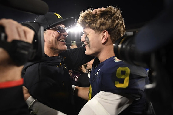 Jim Harbaugh and J.J. McCarthy (9)