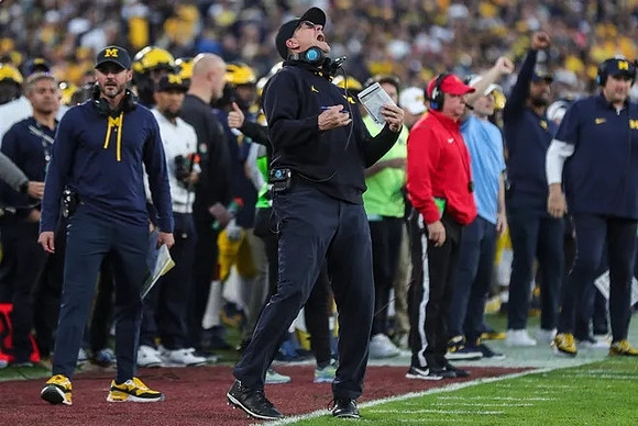 Jesse Minter and Jim Harbaugh