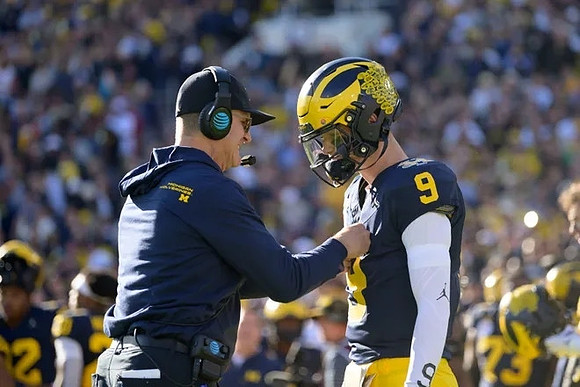 Jim Harbaugh and J.J. McCarthy (9)