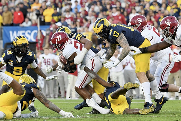 Rod Moore (9), Junior Colson (25), Braiden McGregor (17), and Makari Paige (7)