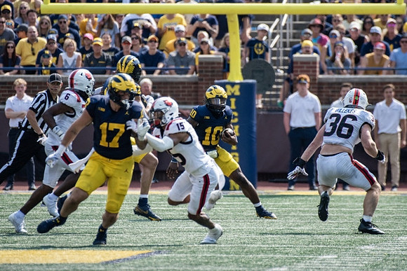 Marlin Klein (17) and Alex Orji (10)