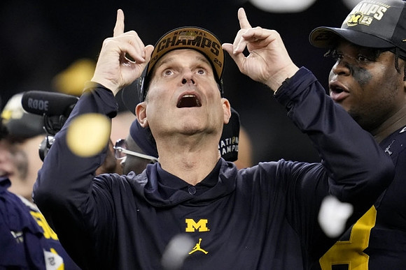 Jim Harbaugh and Kenneth Grant (78)