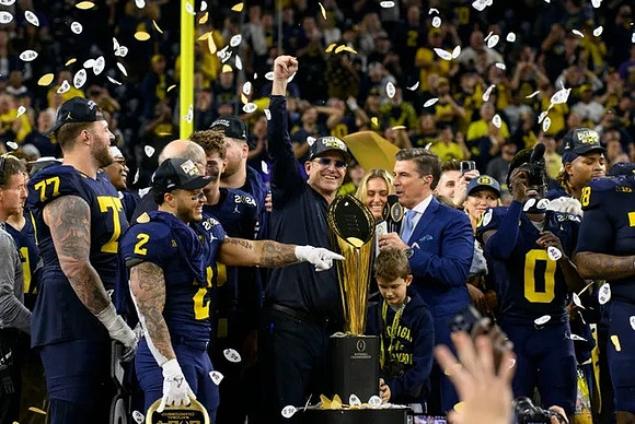 Michigan Team and National Championship Trophy