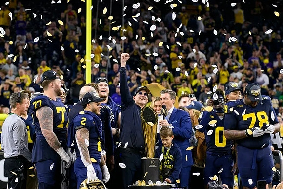 Michigan Team and National Championship Trophy
