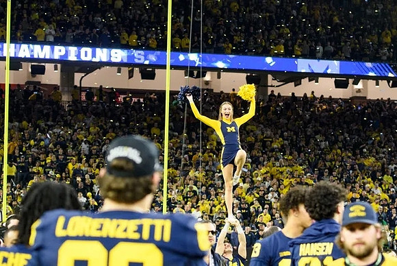 Michigan Team and Michigan Cheerleaders