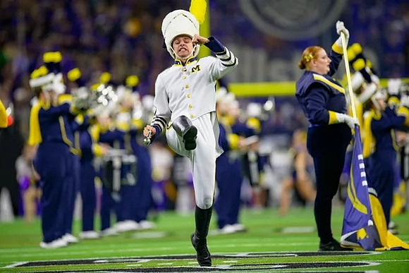 Michigan Drum Major and Michigan Band