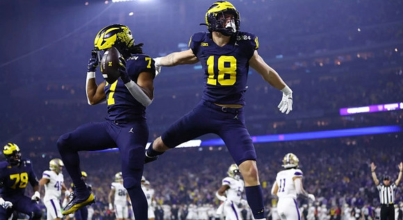 Donovan Edwards (7), Colston Loveland (18), and Myles Hinton (78)