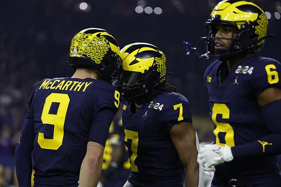 J.J. McCarthy (9), Donovan Edwards (7), and Cornelius Johnson (6)