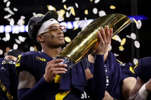 Will Johnson (2) and National Championship Trophy
