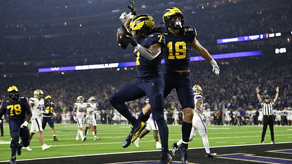 Myles Hinton (78), Donovan Edwards (7), and Colston Loveland (18)