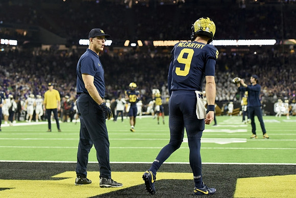 Jim Harbaugh and J.J. McCarthy (9)
