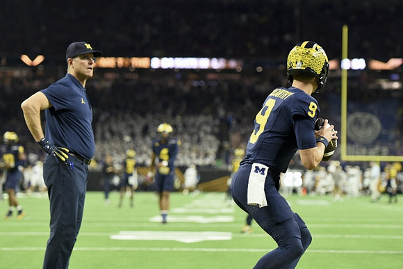 Jim Harbaugh and J.J. McCarthy (9)