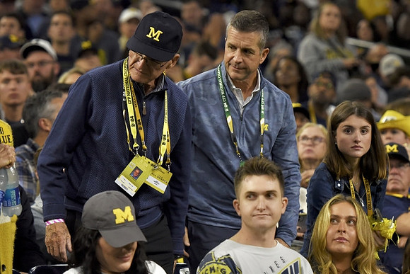Jack Harbaugh and John Harbaugh