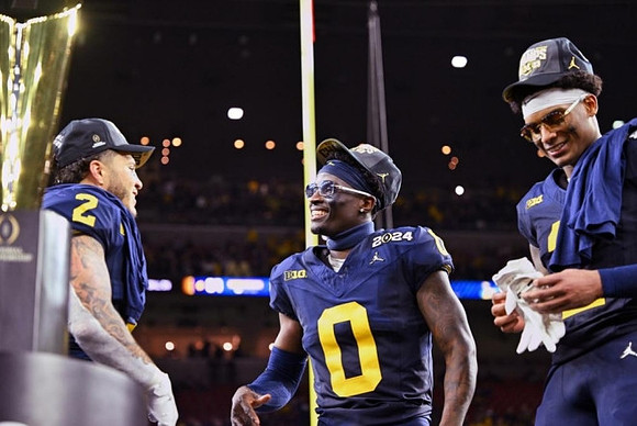 Blake Corum (2), Mike Sainristil (0), and Will Johnson (2)