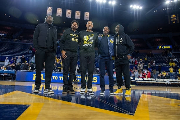 Chris Webber, Jalen Rose, Juwan Howard, Jimmy King, and Ray Jackson