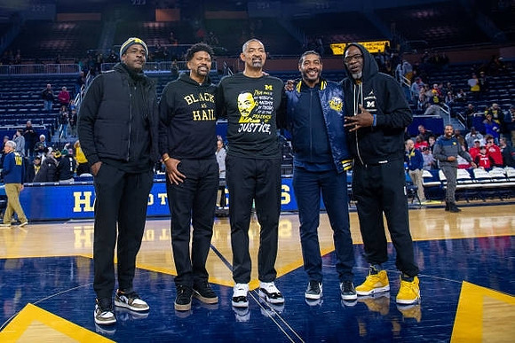 Chris Webber, Jalen Rose, Juwan Howard, Jimmy King, and Ray Jackson