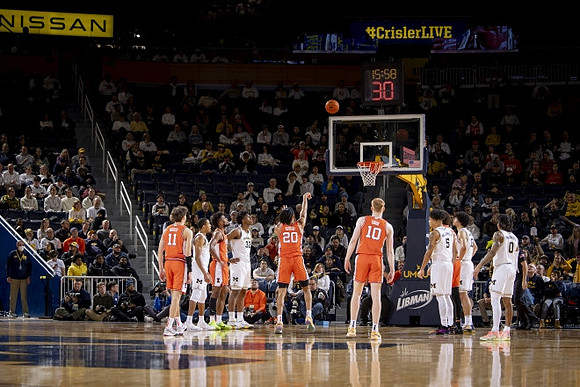 Nimari Burnett (4), Tarris Reed Jr. (32), Terrance Williams II (5), Olivier Nkamhoua (13), and Dug McDaniel (0)