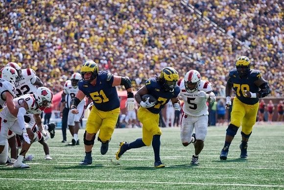 Greg Crippen (51), Donovan Edwards (7), and Myles Hinton (78)