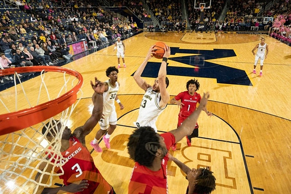 Olivier Nkamhoua (13), Tarris Reed Jr. (32), Dug McDaniel (0), and Nimari Burnett (4)