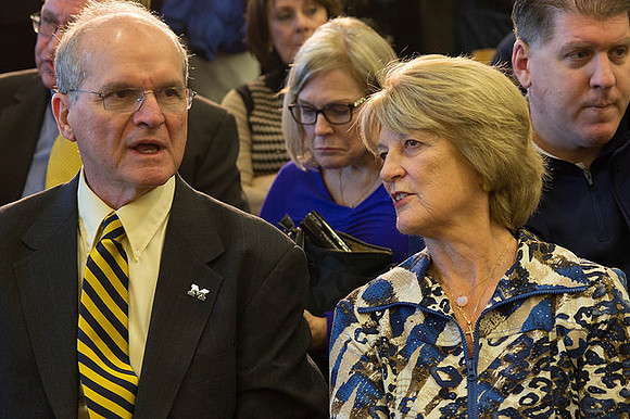 Jack Harbaugh and Jackie Harbaugh