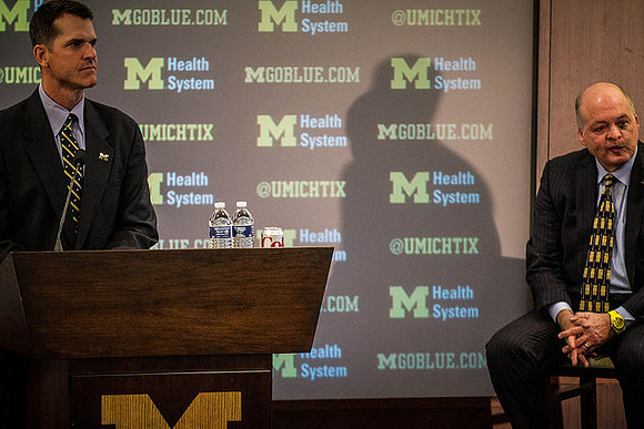 Jim Harbaugh and Jim Hackett
