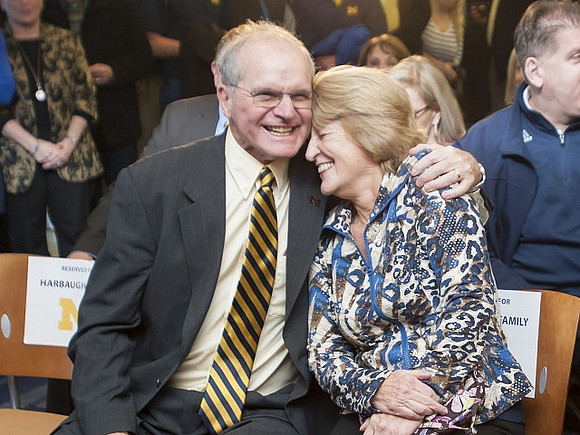 Jack Harbaugh and Jackie Harbaugh
