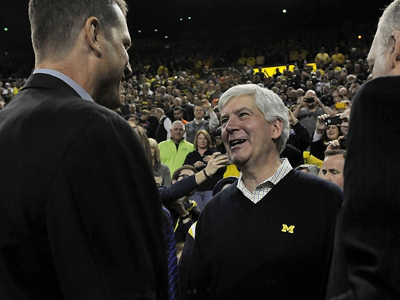 Jim Harbaugh and Jim Hackett
